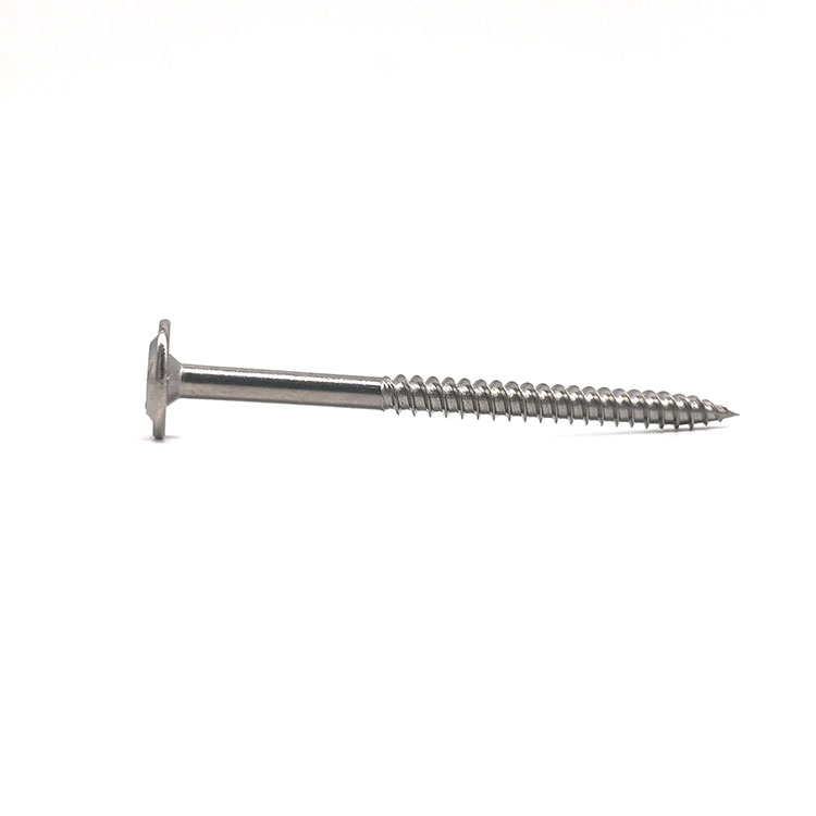 A2 A4 SS304 SS316 SS410 M5 kepala tombol stainless baja self roofing tapping screw