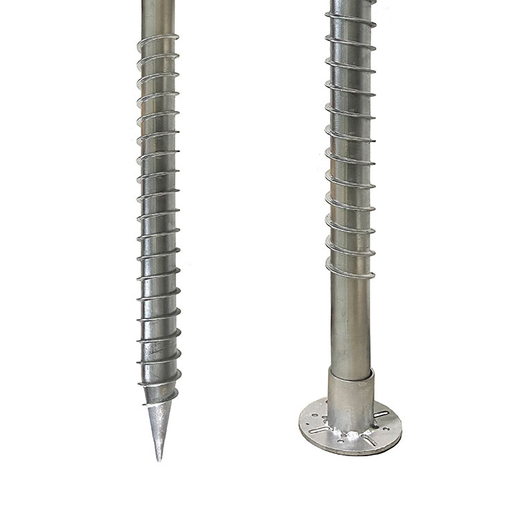 Luwes Ground Anchors Foundation Tumpukan Galvanized Solar Ground Screw