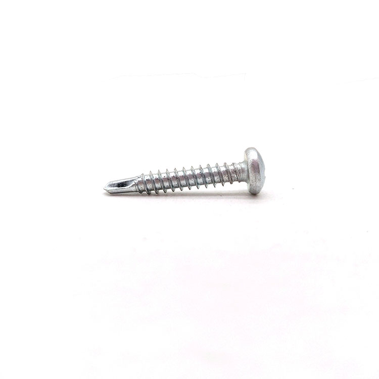 Baja Karbon A2 Seng Plating Cross Recessed Pan Kepala Pengeboran Screws karo Utas Kayu