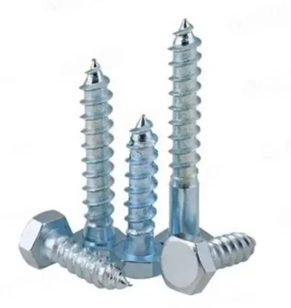 DIN571 Hexagon Kepala Kayu Screw Seng Plated Carbon Steel
