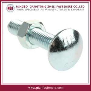 DIN603 Carbon Steel Gr4.8 Seng Plated Carriage Bolt