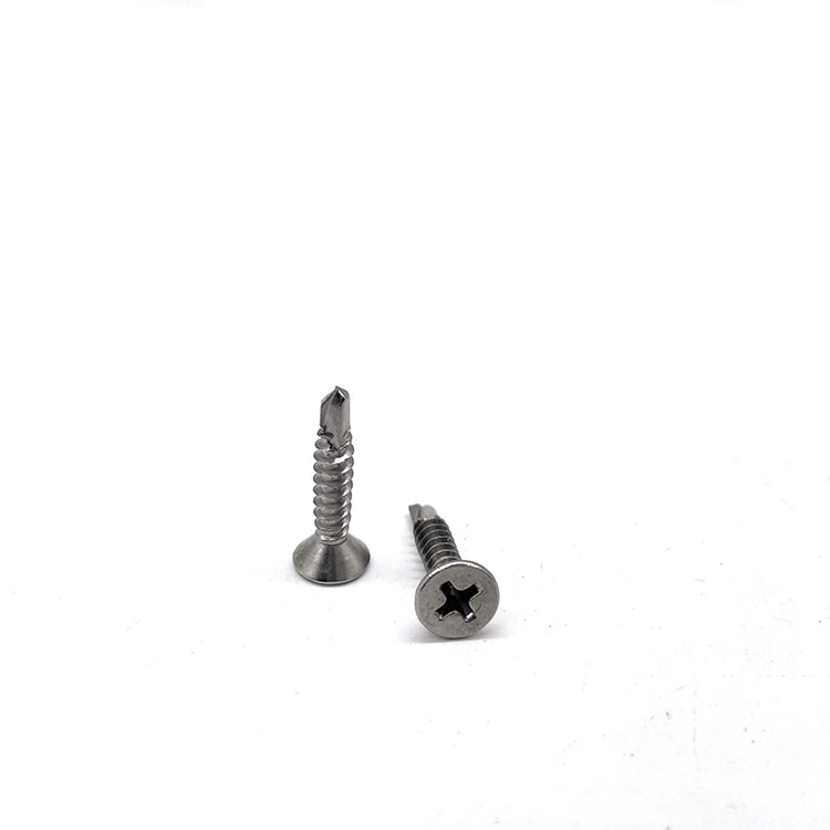 DIN7504P stainless steel 304 316 A2 A4 Cross Recessed Countersunk Head Self Drilling Screws