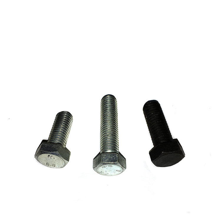 DIN933 DIN931 Baja Karbon Gr4.8 Gr8.8 Gr10.9 Black Zinc Plated Hex Bolt Hex Head Bolt