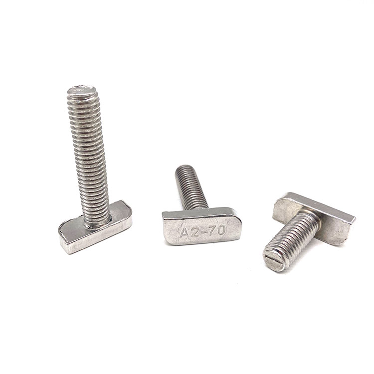 Fastener Stainless Steel 304 316 A2 T Shape Solt Bolt kanggo Solar Energy