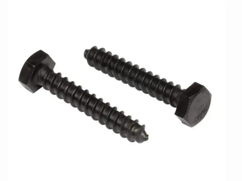 Heavy Duty Hex Kepala Kayu Screws Black Rampung