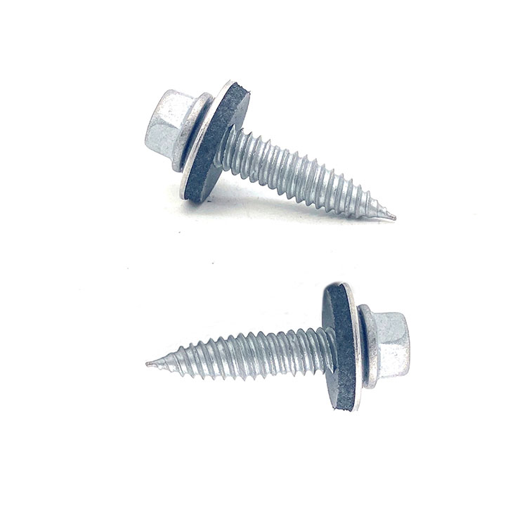 Hex Flange Kepala SS316 SS410 Self Tapping Bi-metal Screw Kanggo Sistem Fotovoltaik Surya