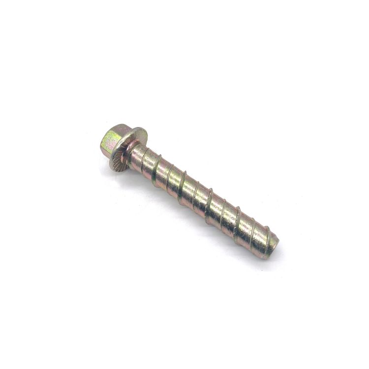 Hex Flange Kepala Kuning Seng Plated Cement Screw Screw Bolt