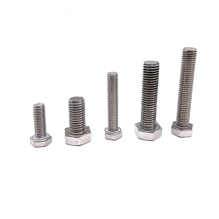 INOX A2 INOX A4 DIN933 M6 M8 Stainless Steel Hex Kepala Bolt