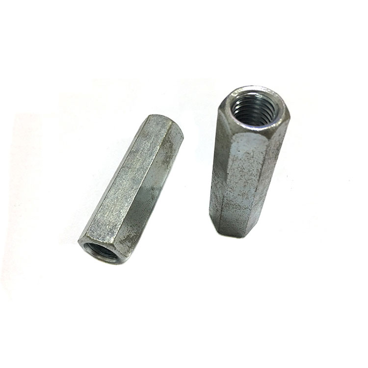 M6 M8 M10 Simpenan Carbon Steel Putih Biru Seng Dilapisi Long Nut Coupling Nut