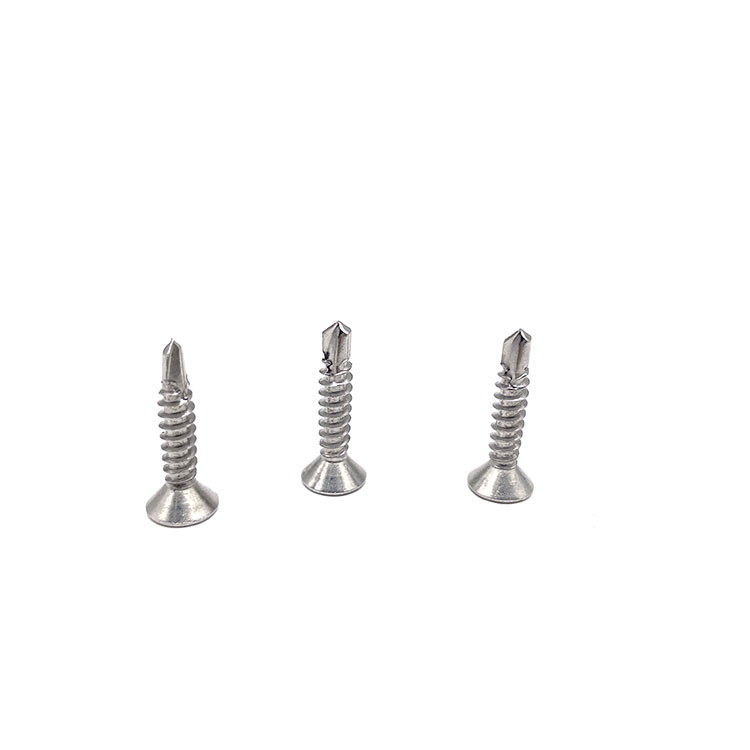 M8 45mm SS304 Kepala Datar DIN7504P Countersunk Kepala Philip Self Drilling Screw