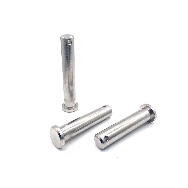 SS304 A2 Flat Kepala M3 M4 M5 M6 Stainless Steel Clevis Pin karo bolongan