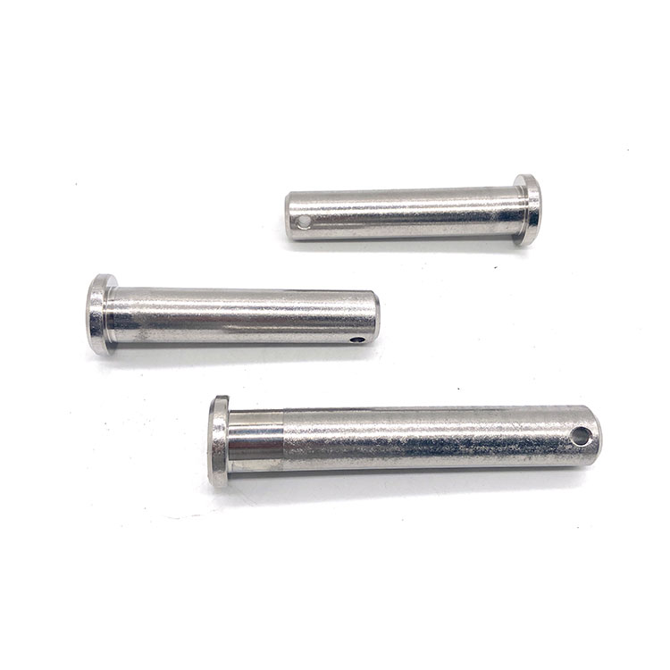 SS304 SS314 Stainless Steel Flat Kepala Clevis Pin karo Lubang