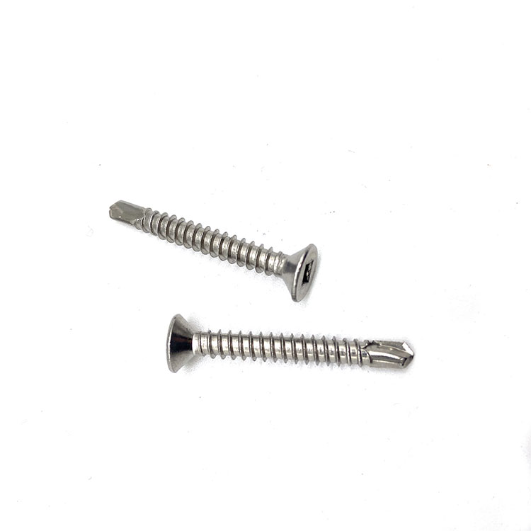 SS316 SS304 China Pabrik Pasokan Hardend Countersunk Kepala Self Drilling Screws