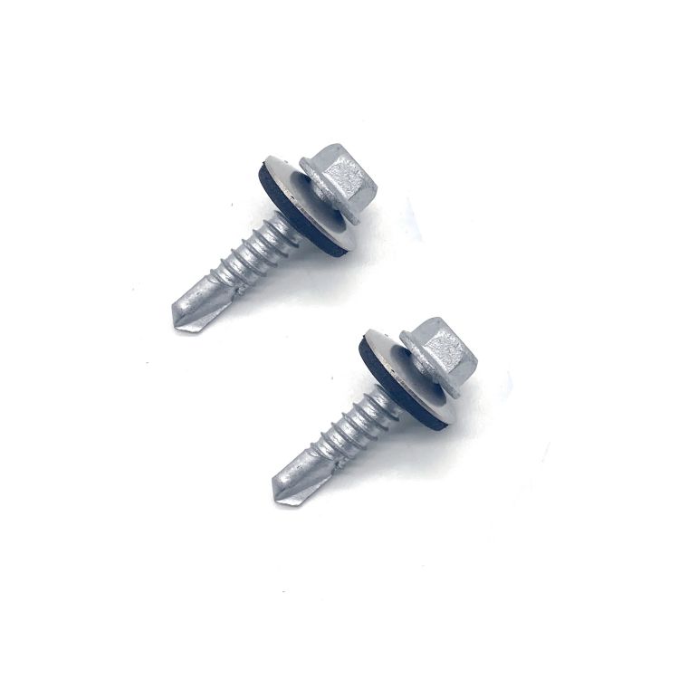 Stainless Steel 304+410 Hexagon Flange Drilling Bi-Metallic Screw Kanthi Mesin Cuci EPDM