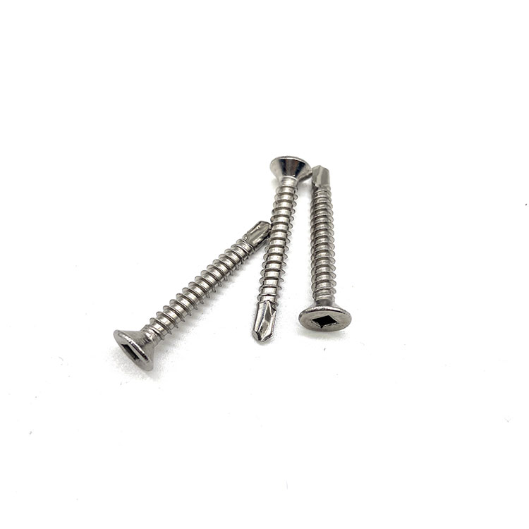 Stainless Steel 304 A2 Square Recessed Countersunk Square Head Self Drilling Screws